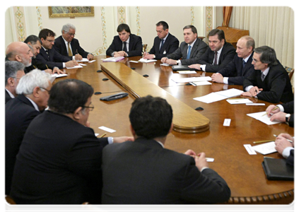 Председатель Правительства Российской Федерации В.В.Путин встретился с Президентом Афганистана Х.Карзаем