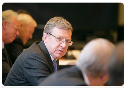 Deputy Prime Minister and Minister of Finance Alexei Kudrin at a meeting on the development strategy for Russia’s banking sector until 2015