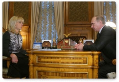 Председатель Правительства Российской Федерации В.В.Путин провёл рабочую встречу с министром здравоохранения и социального развития Российской Федерации Т.А.Голиковой