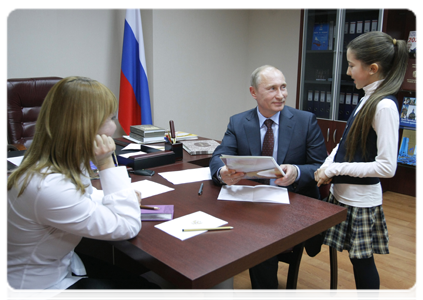 Prime Minister Vladimir Putin meeting with citizens in the public reception office of United Russia’s chairman in Orenburg