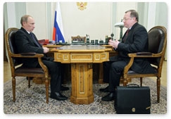 Председатель Правительства Российской Федерации В.В.Путин провёл рабочую встречу с председателем Счетной палаты Российской Федерации С.В.Степашиным
