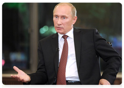 Председатель Правительства Российской Федерации В.В.Путин дал интервью агентству «Синьхуа» и первому каналу Центрального телевидения Китая