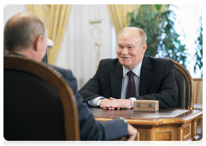 Penza Region Governor Vasily Bochkaryov meets with Prime Minister Vladimir Putin