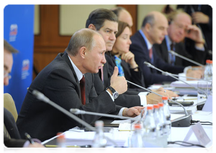 Prime Minister Vladimir Putin chairing a meeting of the Foreign Investment Advisory Council (FIAC)