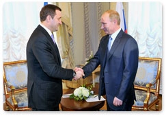 Председатель Правительства Российской Федерации В.В.Путин встретился с Премьер-министром Республики Молдовы В.В.Филатом
