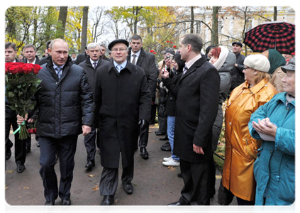 Prime Minister Vladimir Putin at the celebrations marking the 200th anniversary of the Imperial Lyceum at Tsarskoye Selo