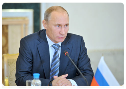 Prime Minister Vladimir Putin meeting with Eurasian Economic Community member states’ heads of government