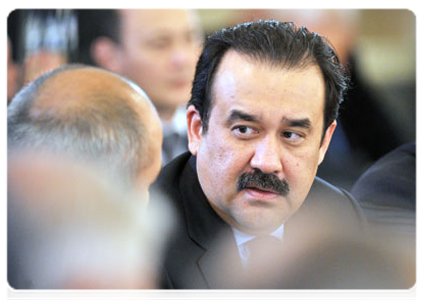 Prime Minister of Kazakhstan Karim Massimov at a meeting of the EurAsEC Interstate Council at the heads of government level