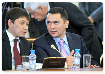 Acting Prime Minister of Kyrgyzstan Omurbek Babanov at a meeting of the EurAsEC Interstate Council at the heads of government level