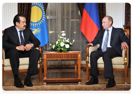 Prime Minister Vladimir Putin meeting with Prime Minister of Kazakhstan Karim Massimov