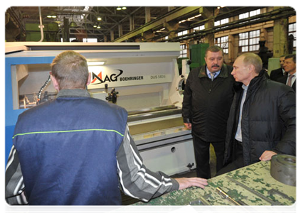 Председатель Правительства Российской Федерации В.В.Путин посетил в Санкт-Петербурге ОАО «Пролетарский завод»