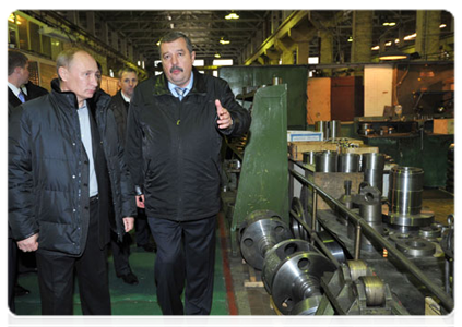 Председатель Правительства Российской Федерации В.В.Путин посетил в Санкт-Петербурге ОАО «Пролетарский завод»