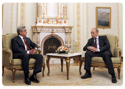 Prime Minister Vladimir Putin meeting with Armenian President Serzh Sargsyan