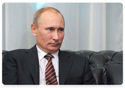 Prime Minister Vladimir Putin meeting with Walt Disney and UTV Russia Holding top executives