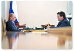 Председатель Правительства Российской Федерации В.В.Путин провёл рабочую встречу с генеральным директором Агентства стратегических инициатив А.С.Никитиным