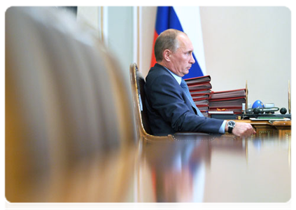 Председатель Правительства Российской Федерации В.В.Путин провёл рабочую встречу с генеральным директором Агентства стратегических инициатив А.С.Никитиным