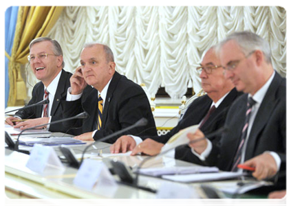 Представители германских деловых кругов на встрече с Председателем Правительства Российской Федерации В.В.Путиным