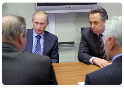 Prime Minister Vladimir Putin meeting with Russia’s ice hockey leadership