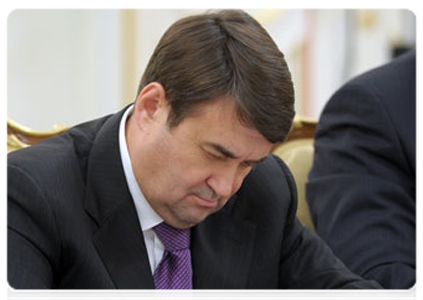 Министр транспорта Российской Федерации И.Е.Левитин на заседании Президиума Правительства Российской Федерации