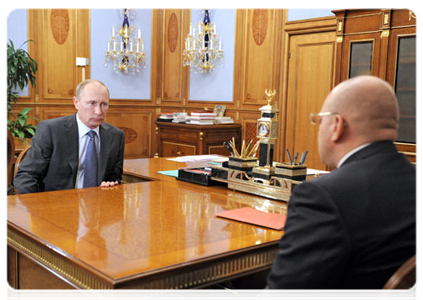 Prime Minister Vladimir Putin holds a meeting with Nenets Autonomous Area Governor Igor Fyodorov