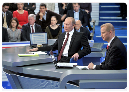 The live Q&A session A Conversation with Vladimir Putin: Continued