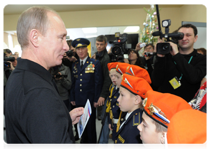 Председатель Правительства Российской Федерации В.В.Путин посетил лицей «Эврика» в поселке Черёмушки Республики Хакасия