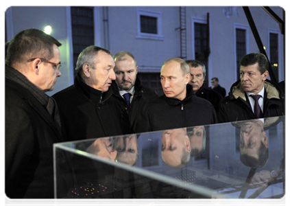 Prime Minister Vladimir Putin visits Baltiysky Zavod