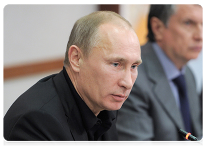 Председатель Правительства Российской Федерации В.В.Путин провёл в Санкт-Петербурге совещание по вопросу «О развитии ОАО 