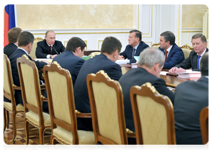 Председатель Правительства Российской Федерации В.В.Путин провёл заседание Президиума Правительства