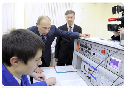 Председатель Правительства Российской Федерации В.В.Путин посетил Политехнический колледж городского хозяйства