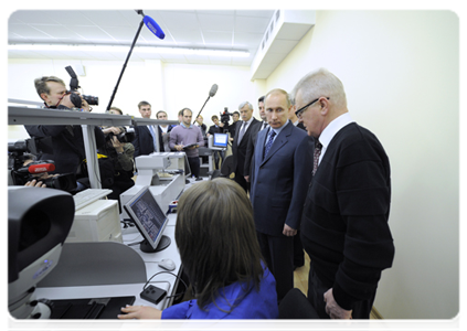 Prime Minister Vladimir Putin visits the Polytechnic College of Municipal Economy