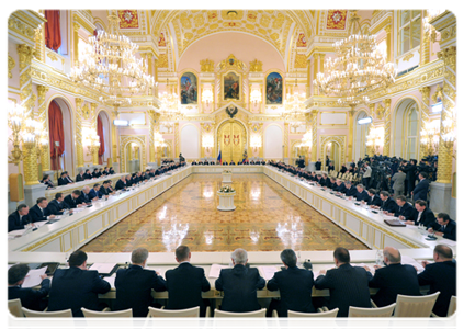 Председатель Правительства Российской Федерации В.В.Путин принял участие в заседании Государственного совета Российской Федерации