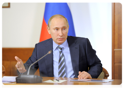 Председатель Правительства Российской Федерации В.В.Путин провёл заседание Народного штаба и Федерального координационного совета ОНФ