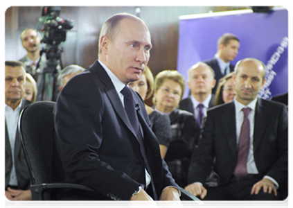 Председатель Правительства Российской Федерации В.В.Путин встретился с руководителями региональных общественных приёмных Председателя партии «Единая Россия»