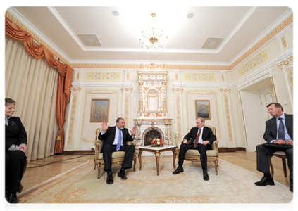 Председатель Правительства Российской Федерации В.В.Путин встретился с заместителем Премьер-министра, министром иностранных дел Израиля А.Либерманом