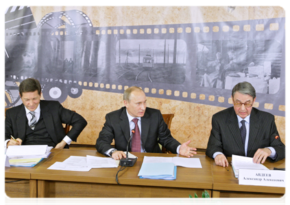 Prime Minister Vladimir Putin chairing a session of the Government Council for the Advancement of the National Film Industry