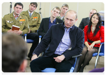 Председатель Правительства Российской Федерации В.В.Путин встретился в Сочи с представителями студенческих организаций