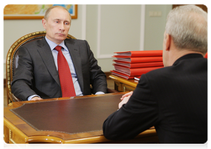Председатель Правительства Российской Федерации В.В.Путин провёл рабочую встречу с министром образования и науки Российской Федерации А.А.Фурсенко