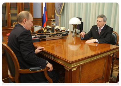 Ivan Dedov, President of the National Academy of Medical Sciences, at a meeting with Prime Minister Vladimir Putin