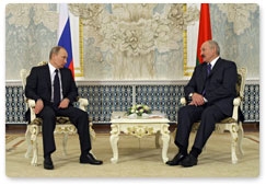 Председатель Правительства Российской Федерации В.В.Путин встретился в Минске с Президентом Белоруссии А.Г.Лукашенко