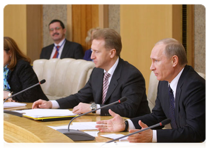 Prime Minister Vladimir Putin during the Russian-Belarusian talks