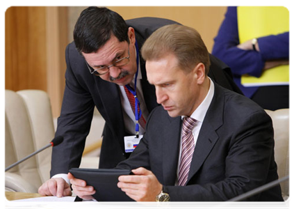 First Deputy Prime Minister Igor Shuvalov during the Russian-Belarusian talks