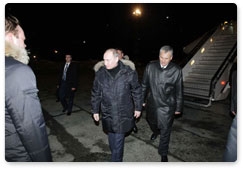 Председатель Правительства Российской Федерации В.В.Путин прибыл с рабочей поездкой в Южно-Сахалинск