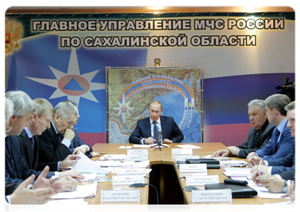 Prime Minister Vladimir Putin holds a meeting on the accident at Japan’s Fukushima 1 nuclear power station