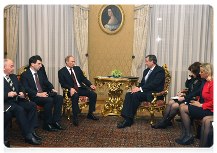 Prime Minister Vladimir Putin with Slovenian President Danilo Türk