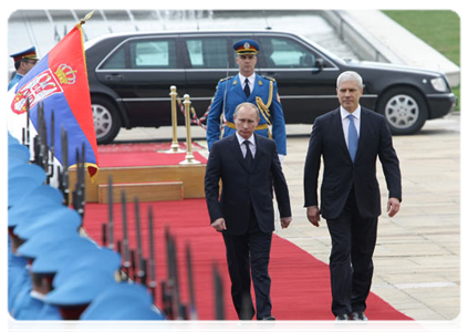 Председатель Правительства Российской Федерации В.В.Путин встретился с Президентом Республики Сербия Б.Тадичем