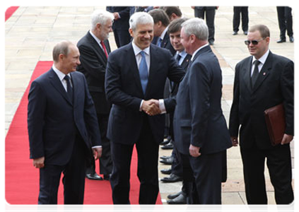Prime Minister Vladimir Putin meeting with Serbian President Boris Tadić