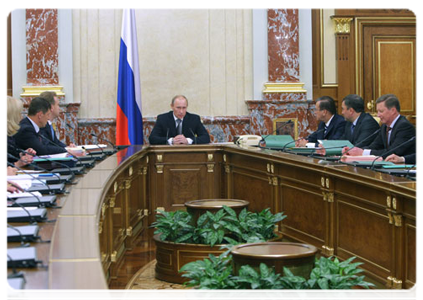 Prime Minister Vladimir Putin holds a meeting of the Government of the Russian Federation