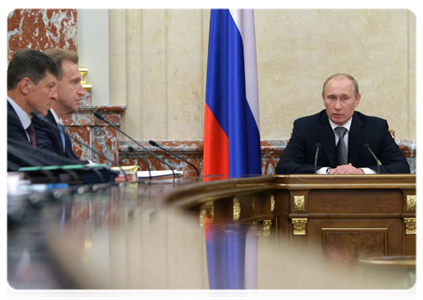 Prime Minister Vladimir Putin holds a meeting of the Government of the Russian Federation
