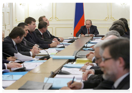 Prime Minister Vladimir Putin holds a meeting of the Government Commission on Monitoring Foreign Investment